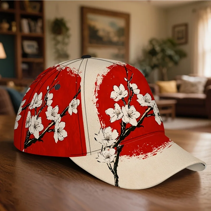 Casquette Japonaise Fleurs de Cerisier Design - Image 2