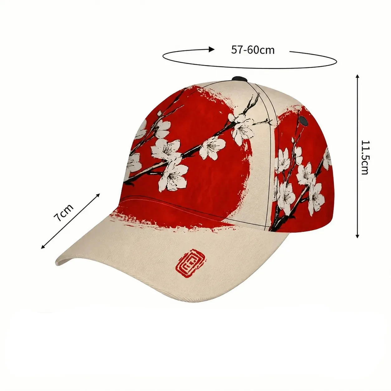 Casquette Japonaise Fleurs de Cerisier Design - Image 4