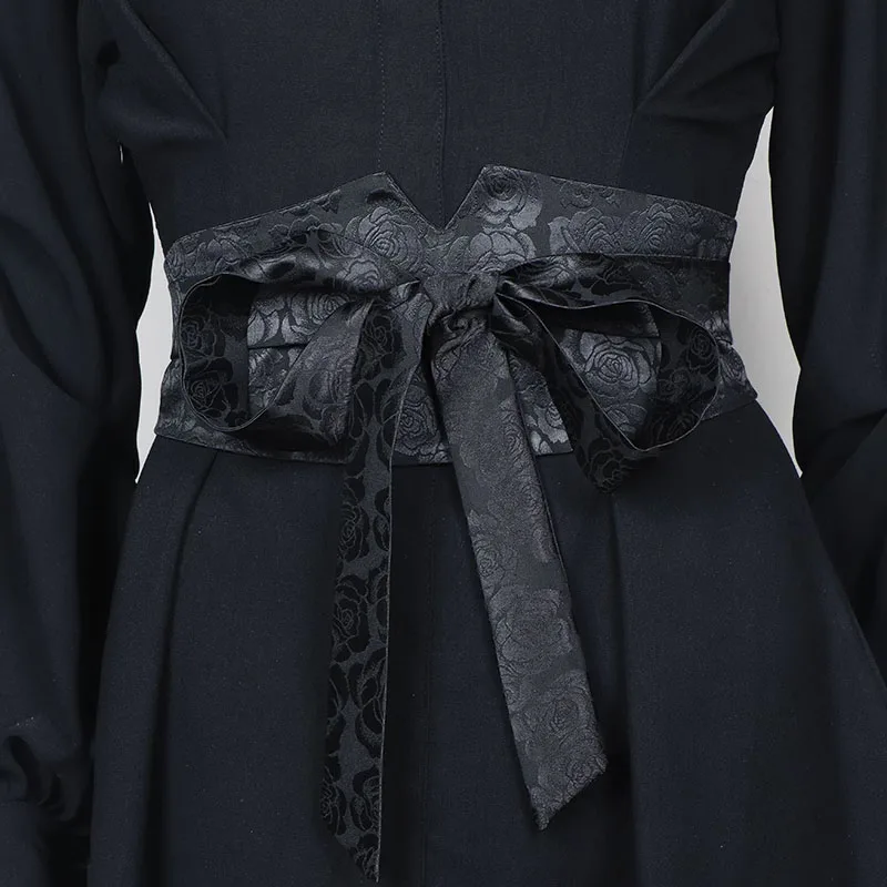 Ceinture Obi Fleuri Jacquard - Image 3