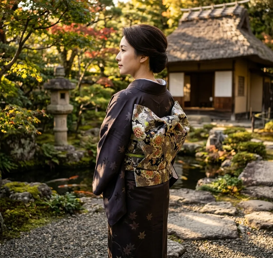 Ceinture Obi Japonaise pour Femme avec Nœud - Image 2
