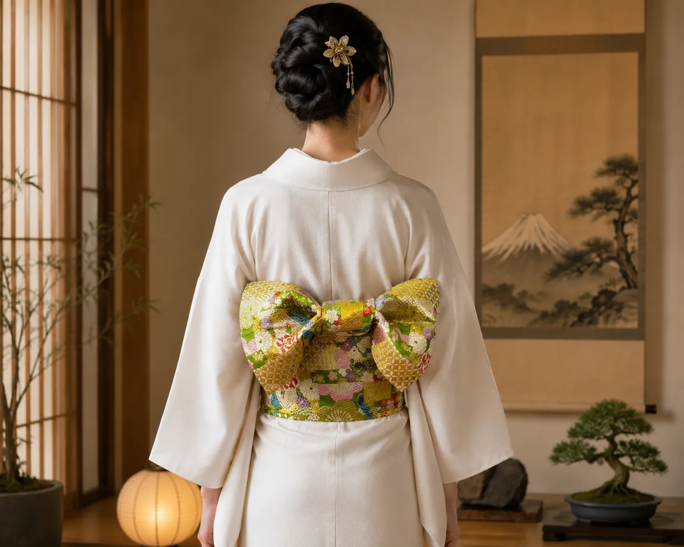 Ceinture Obi Jaune Chic