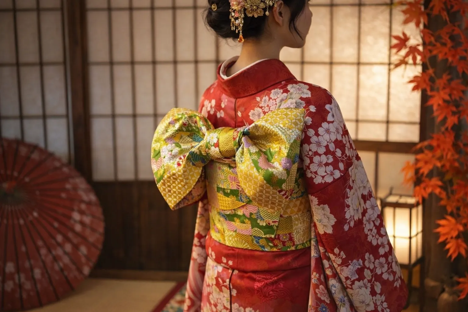 Ceinture Obi Jaune Chic - Image 2
