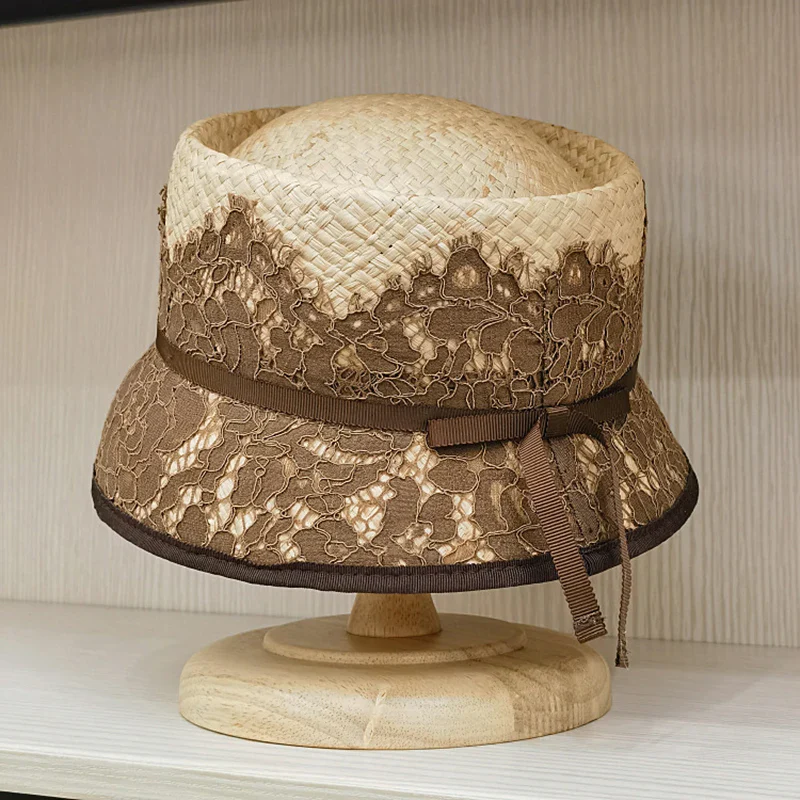 Chapeau Japonais en Raphia à Dentelles - Image 2