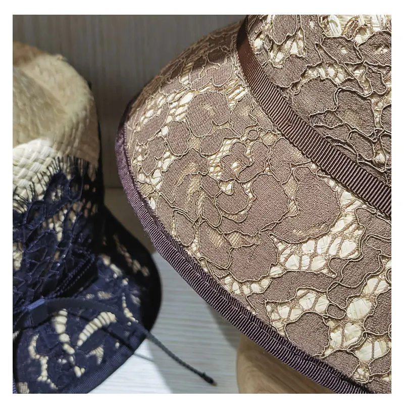 Chapeau Japonais en Raphia à Dentelles - Image 3