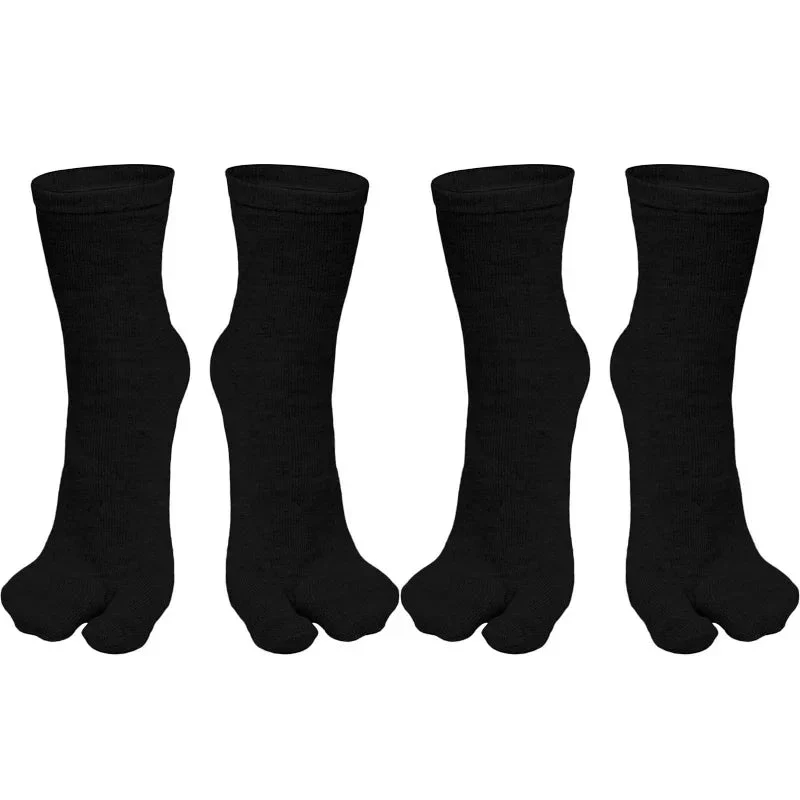 Chaussettes Japonaises Tabi Uni Noir - Image 3