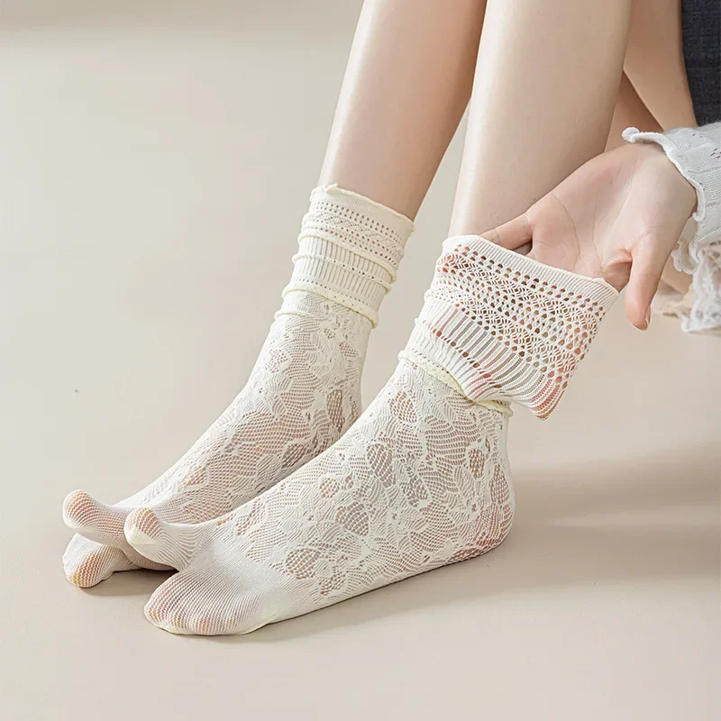Chaussettes Tabi Japonaises Dentelle - Image 2