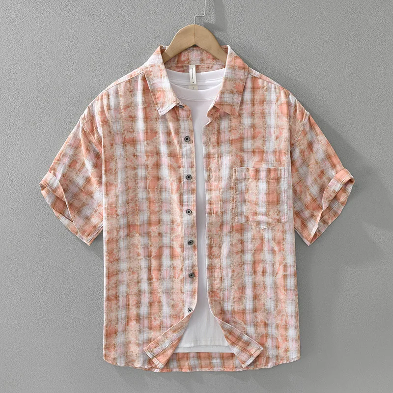 Chemise Estivale Japonaise Carreaux - Image 2