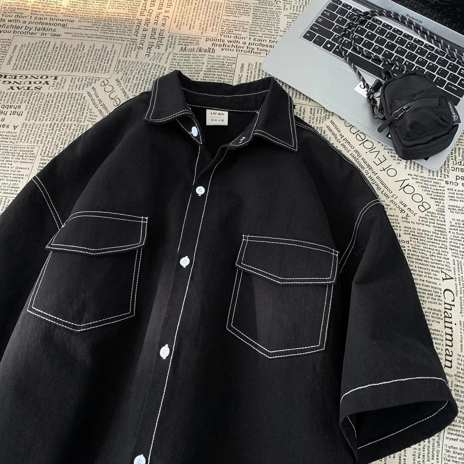 Chemise Japonaise Ample Minimaliste - Image 2