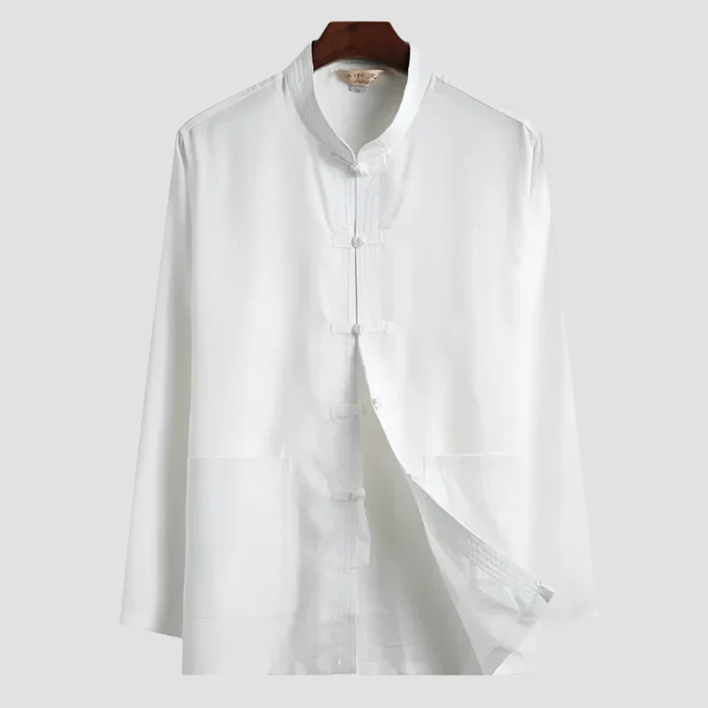 Chemise Japonaise Blanche Classique - Image 3