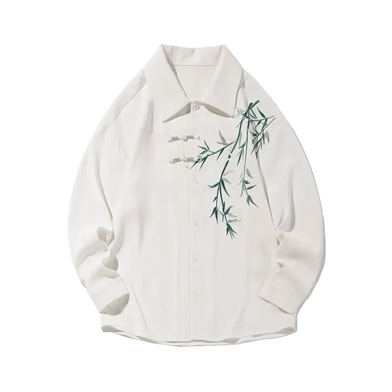 Chemise Japonaise Brodée Bambou Design - Image 3