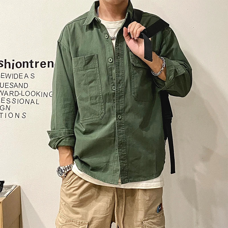 Chemise Japonaise Cargo Streetwear - Image 3