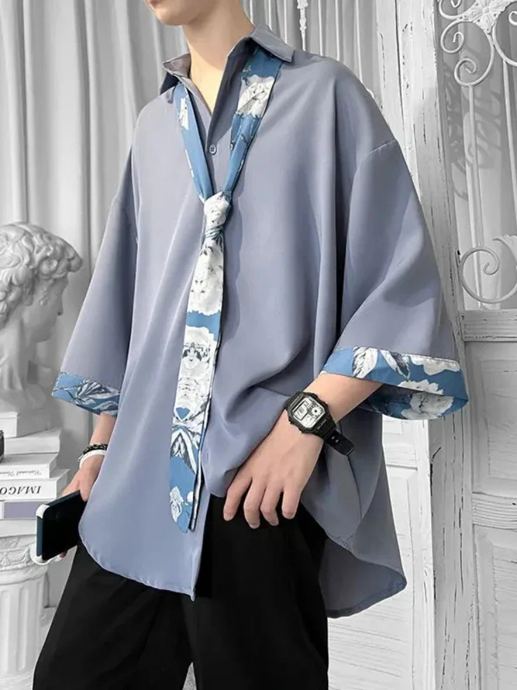 Chemise Japonaise Oversize à Cravate - Image 3