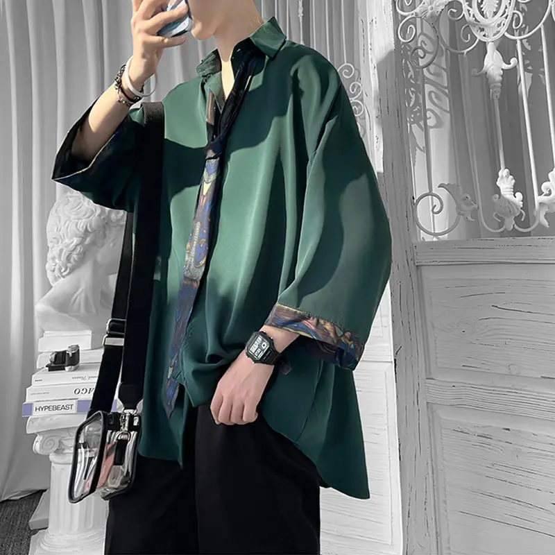 Chemise Japonaise Oversize à Cravate - Image 5