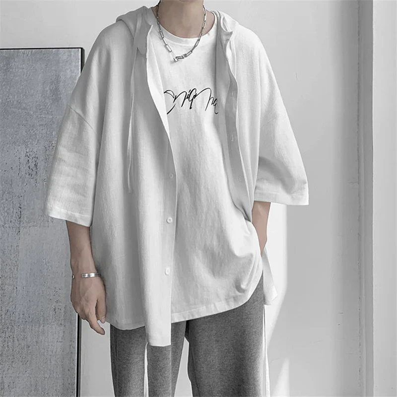 Chemise Japonaise Surdimensionnée à Capuche - Image 2