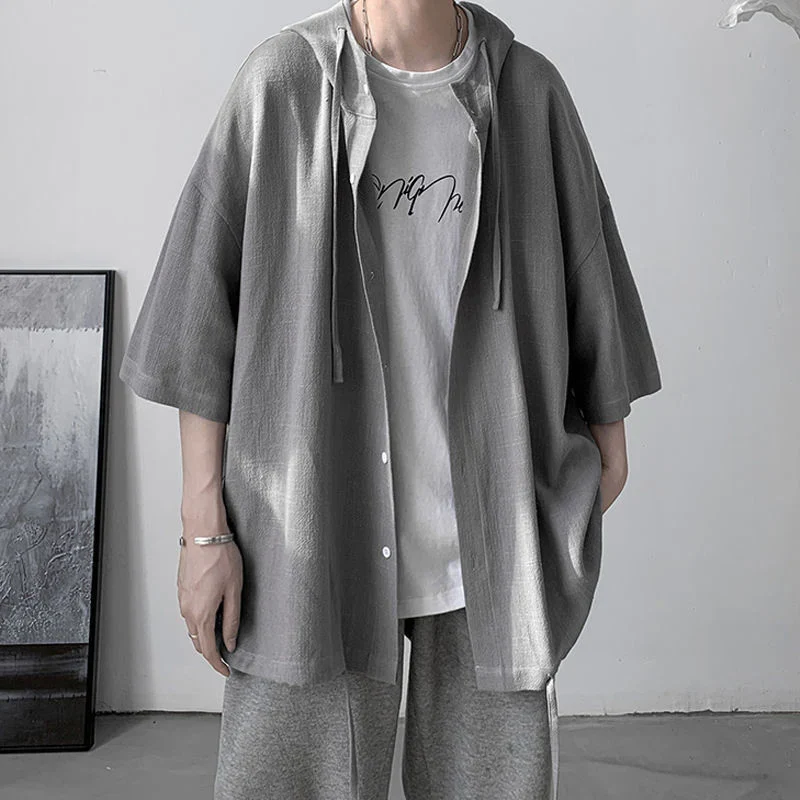 Chemise Japonaise Surdimensionnée à Capuche - Image 3