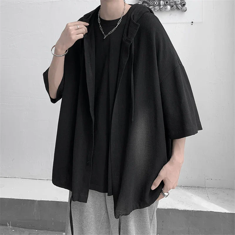 Chemise Japonaise Surdimensionnée à Capuche - Image 4