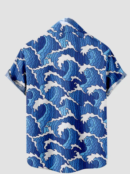 Chemise Japonaise Vague de Kanagawa - Image 2