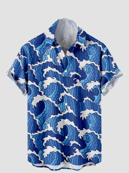 Chemise Japonaise Vague de Kanagawa - Image 7