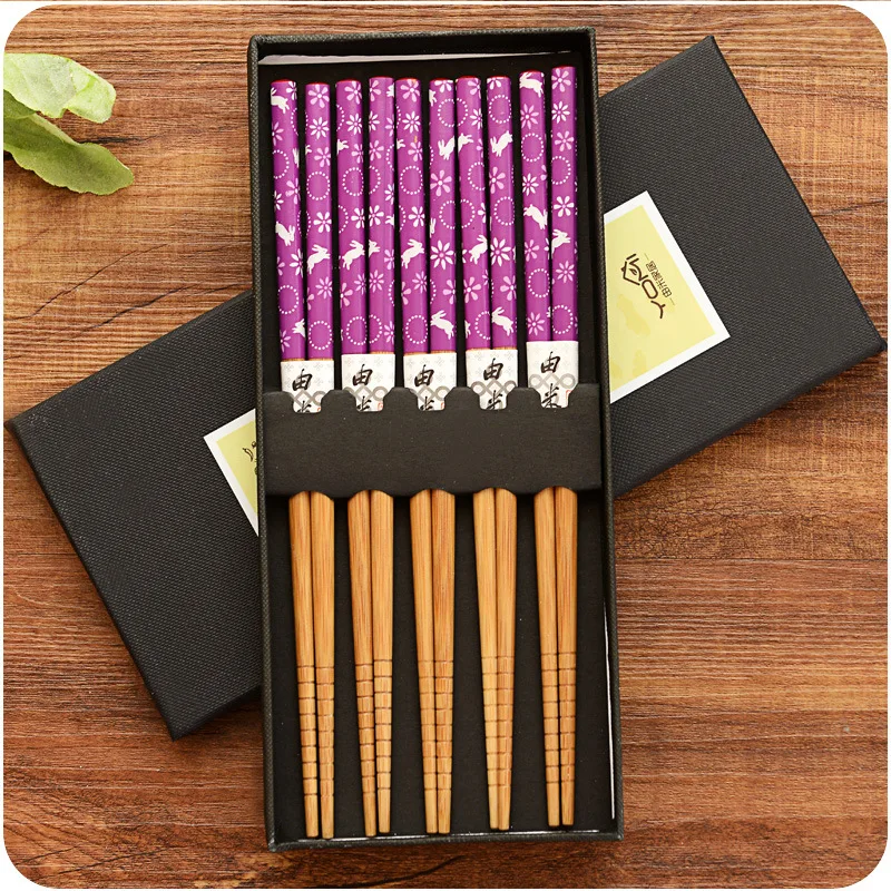 Coffret baguettes japonaise bambou - Image 5