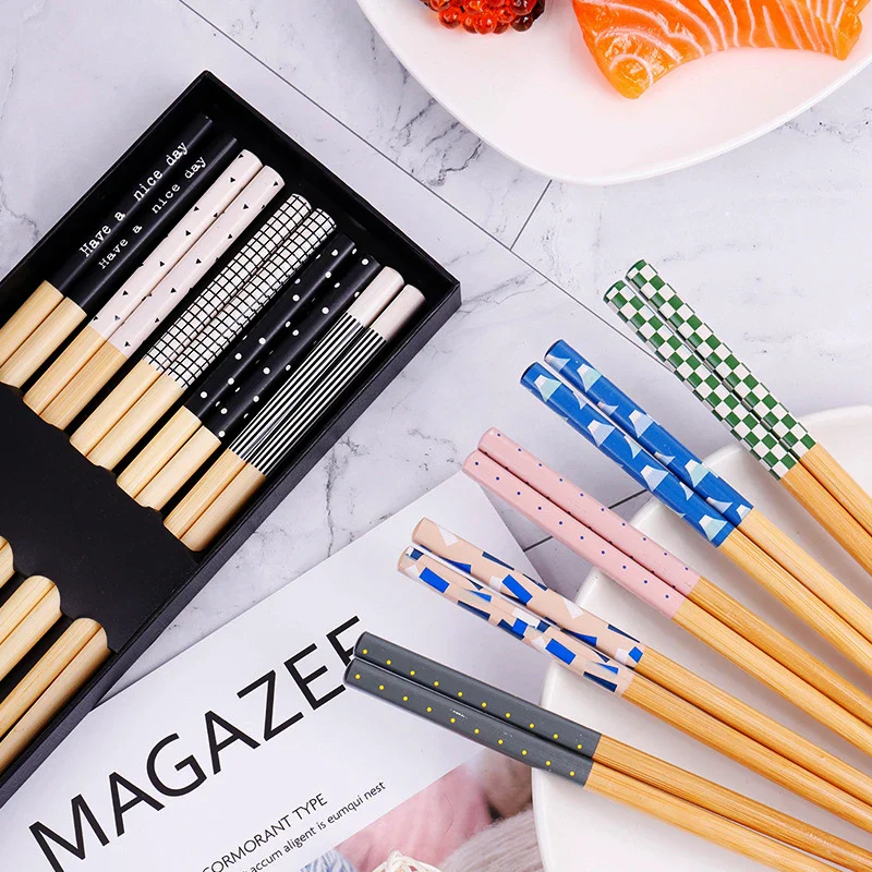 Coffret baguettes japonaise sushi en bambou - Image 3