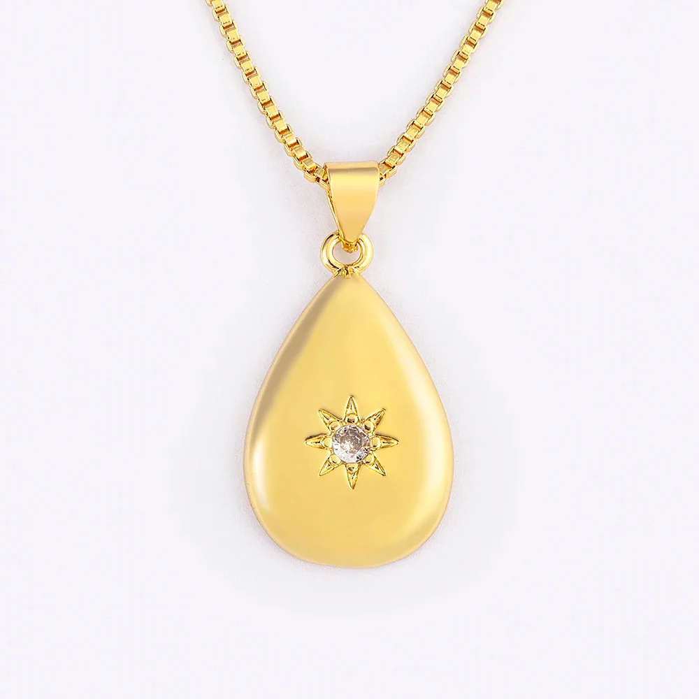 Collier japonais étoile goutte d'eau - Image 3