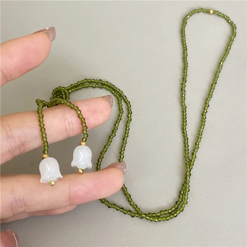 Collier perle de cristal muguet japonais - Image 5