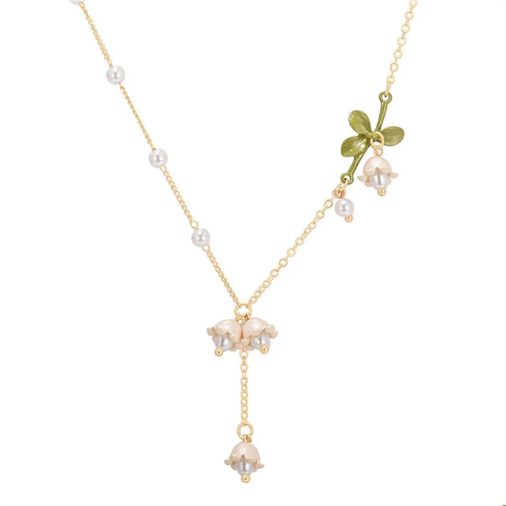 Collier perlé fleur muguet japonais - Image 8