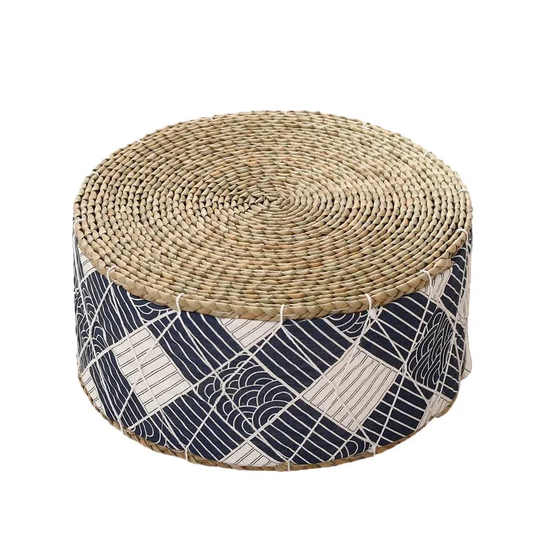 Coussin de Méditation Bleu Style Japonais - Image 2