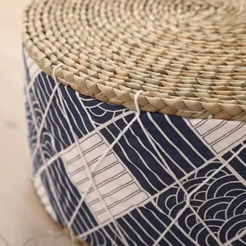 Coussin de Méditation Bleu Style Japonais - Image 3