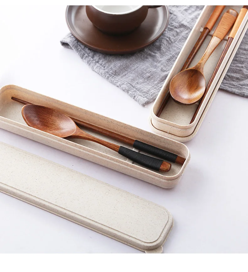 Couvert japonais en bois à étui - Image 10