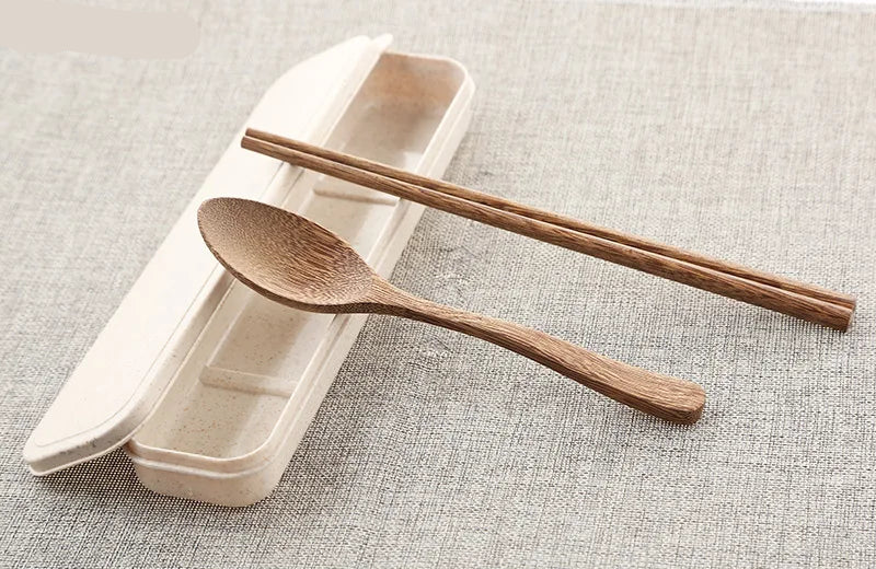 Couvert japonais en bois à étui - Image 7