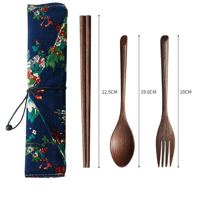 Ensemble couverts en bois japonais - Image 19