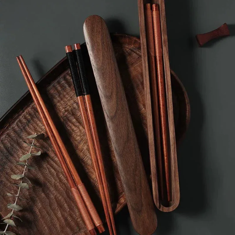 Ensemble couverts en bois japonais - Image 2