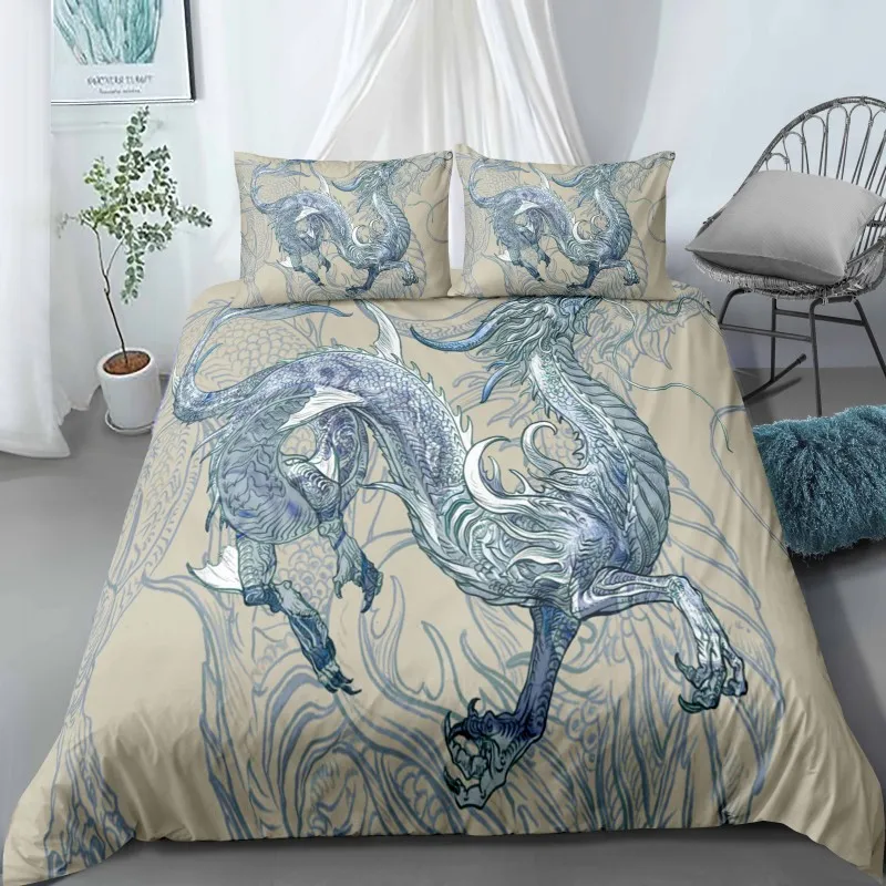 Ensemble de literie japonais motif dragon - Image 6