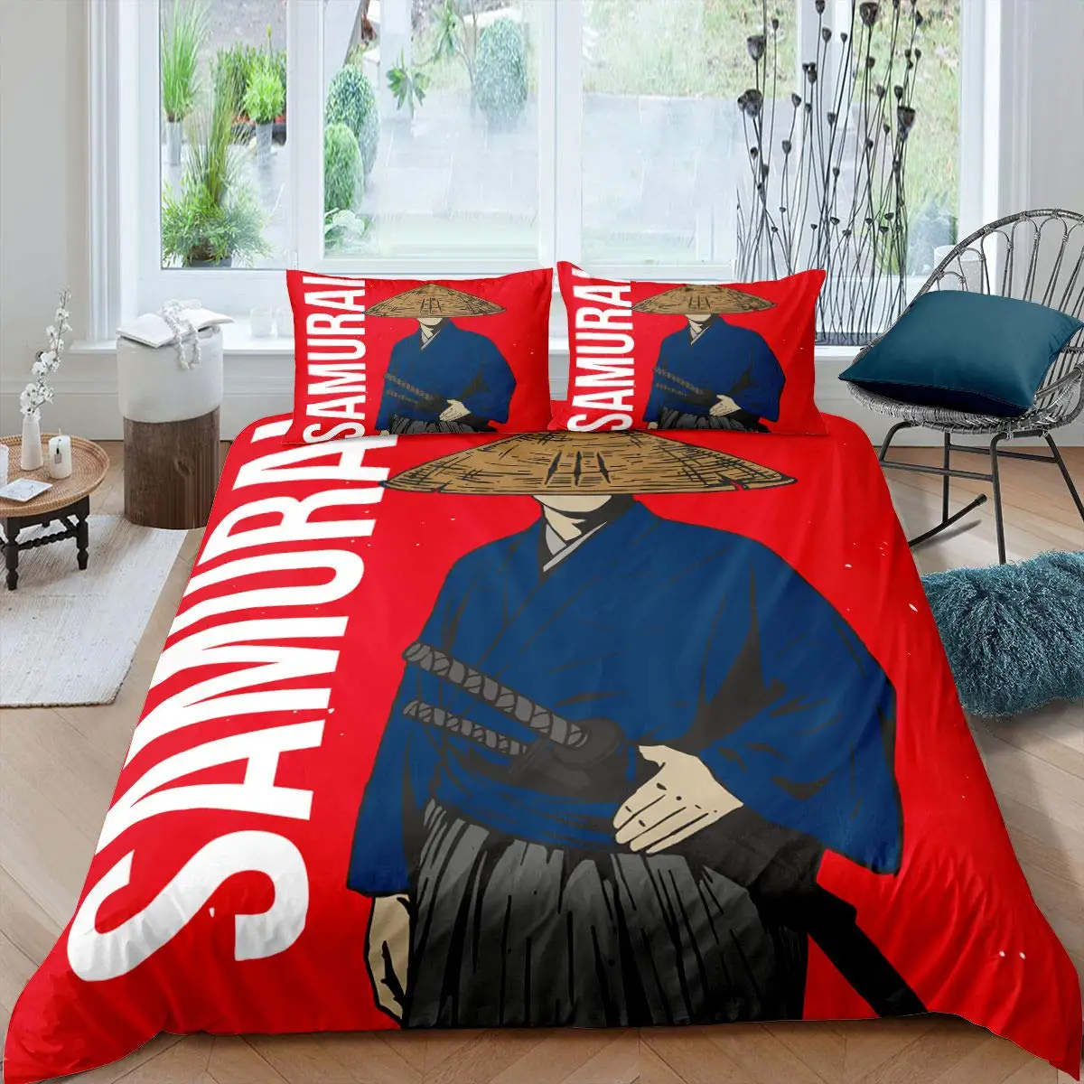 Ensemble de literie japonais motif samouraï - Image 2