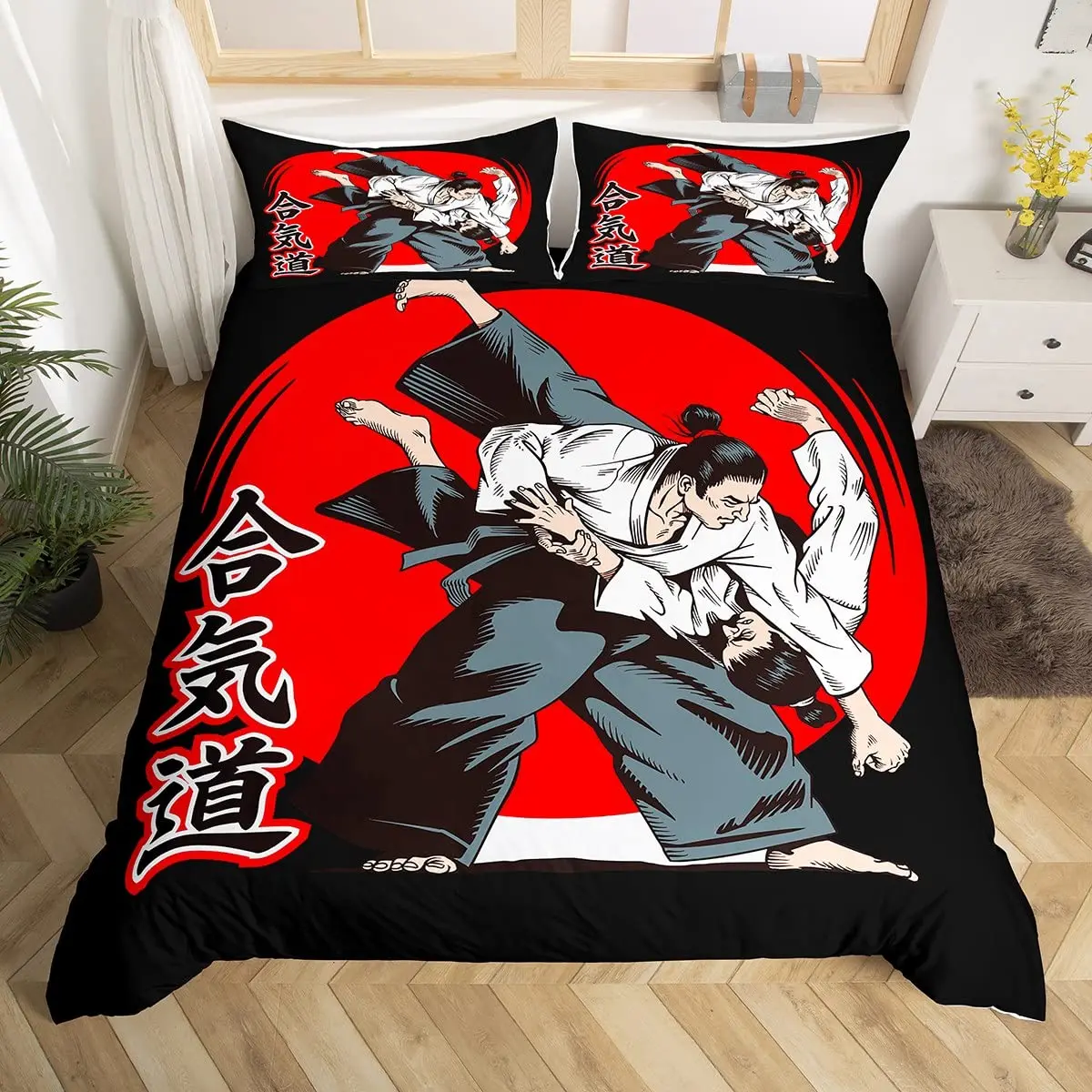Ensemble de literie japonais motif samouraï - Image 3