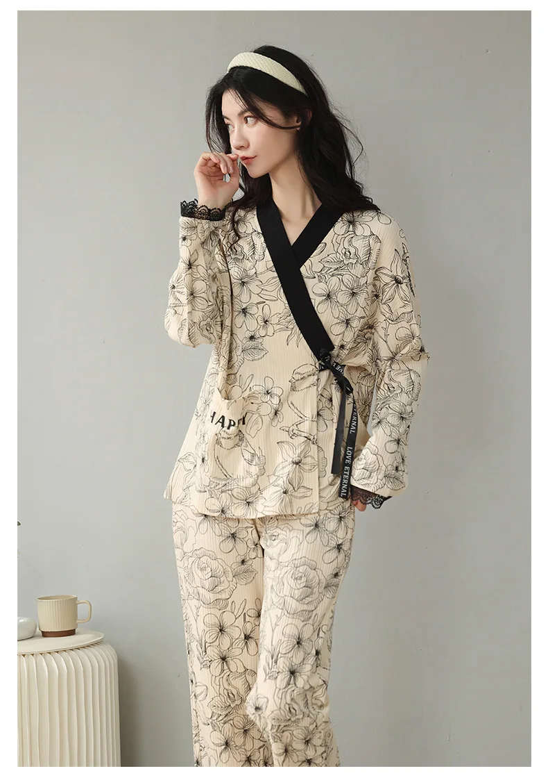 Ensemble de Pyjama Style Kimono - Image 2