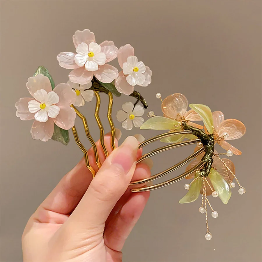 Épingle à cheveux japonais floral