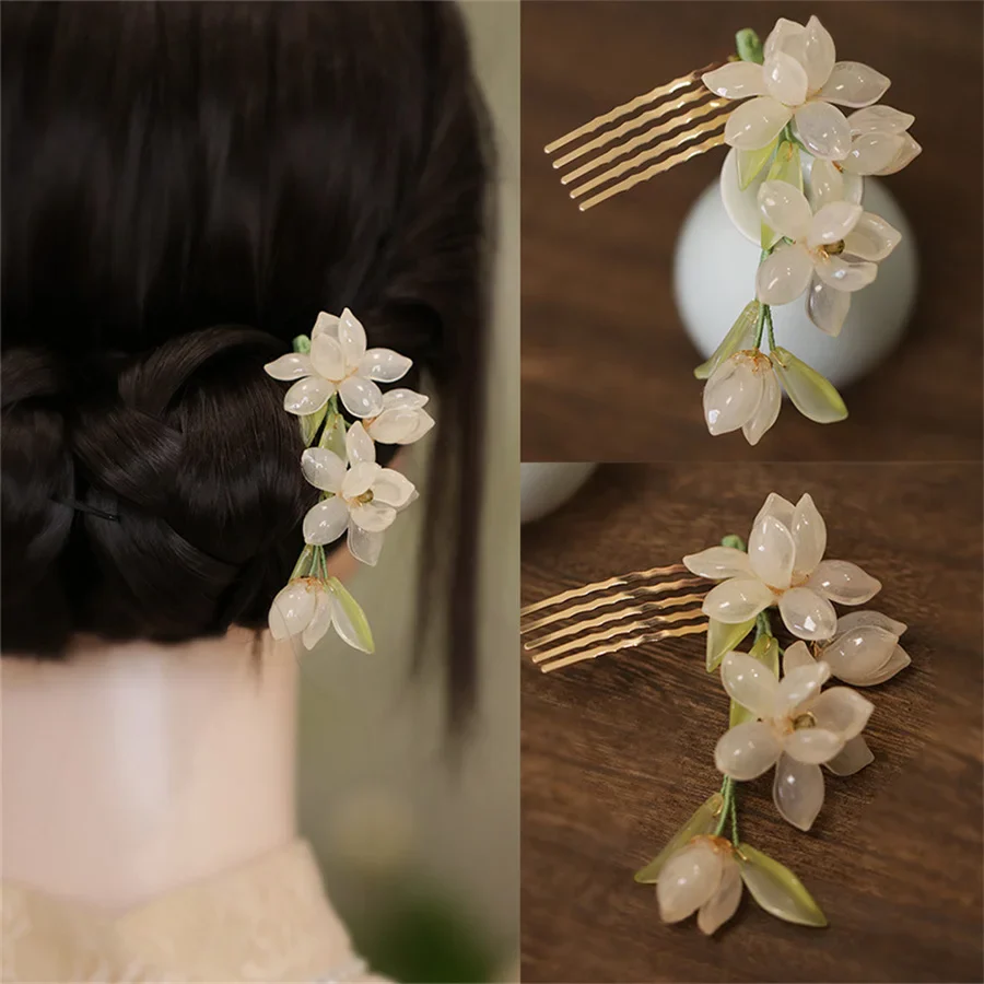 Épingle à cheveux japonais floral - Image 4