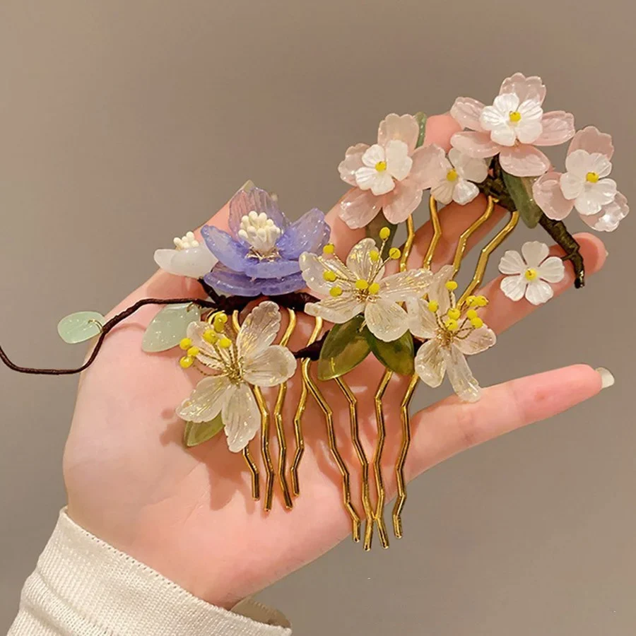 Épingle à cheveux japonais floral - Image 5