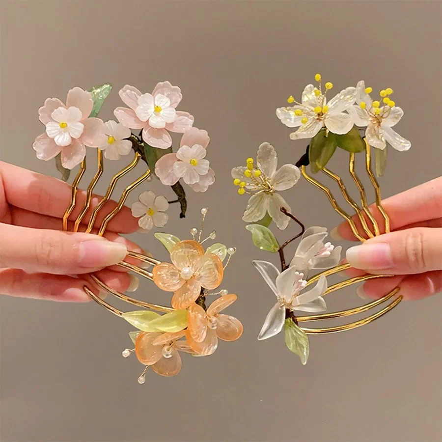 Épingle à cheveux japonais floral - Image 7