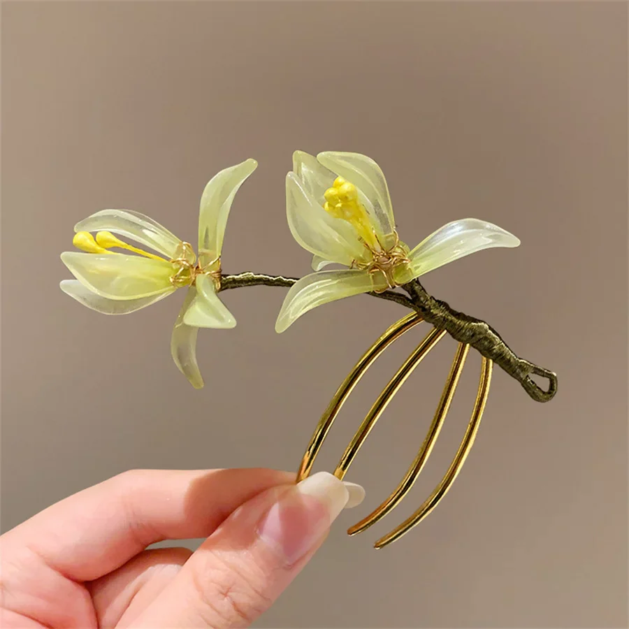 Épingle à cheveux japonais floral - Image 9
