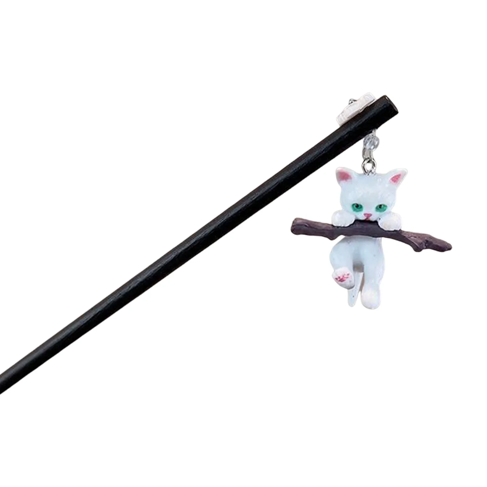 Épingle japonais chat pendant bois de chauffage - Image 2