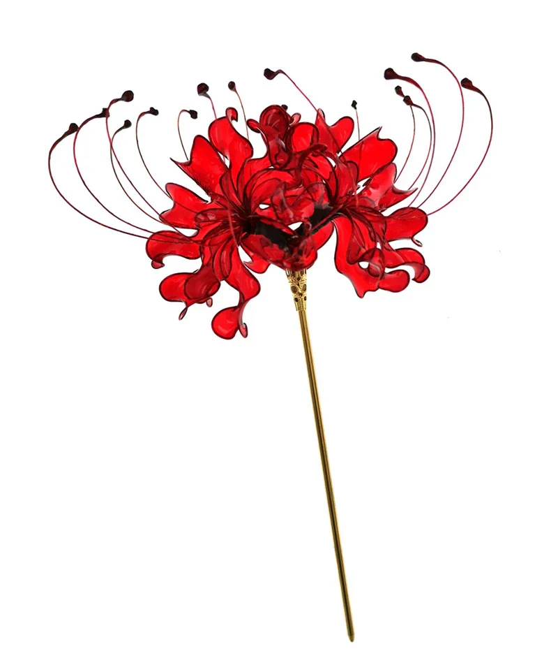Épingle Kanzashi Fleur Lycoris Japonais - Image 4