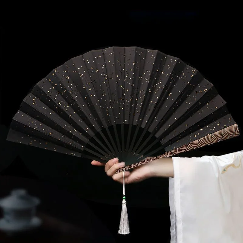Éventail Japonais à Feuilles d’Or - Image 3