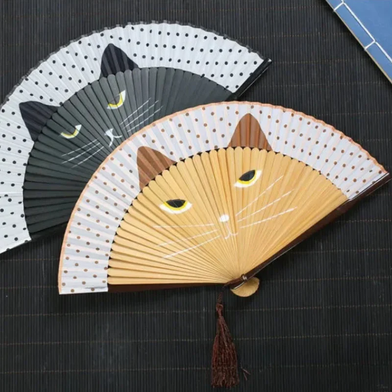 Éventail Japonais Chat