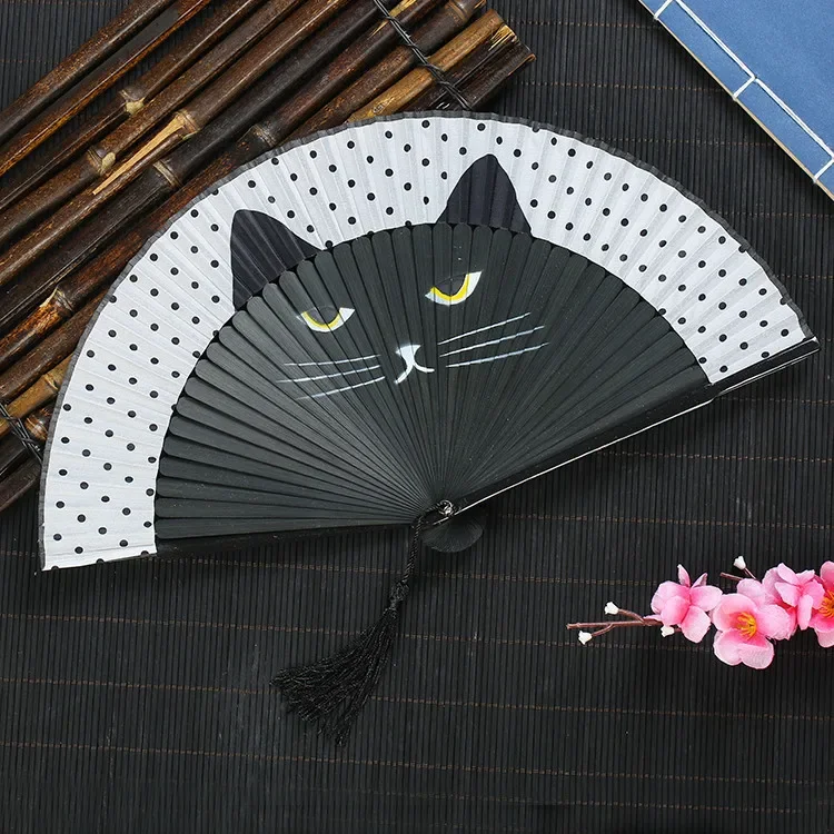 Éventail Japonais Chat - Image 2