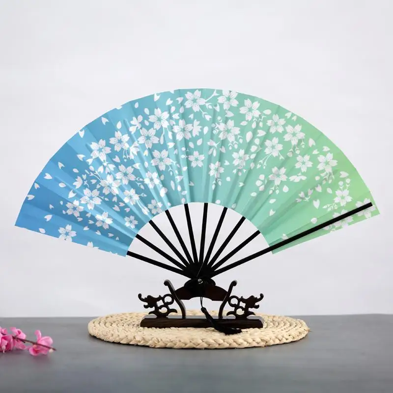 Éventail Japonais Dégradé Fleuri