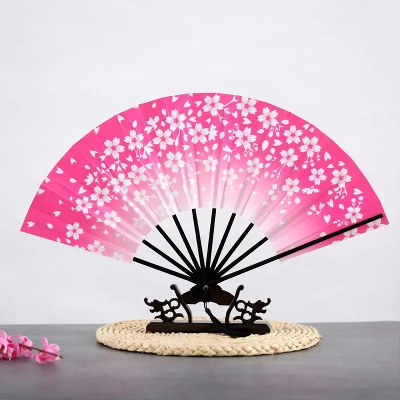 Éventail Japonais Dégradé Fleuri - Image 4