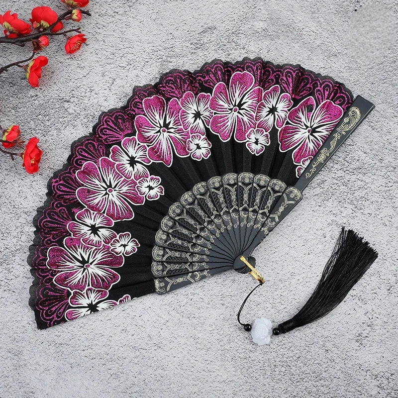 Éventail Japonais Fleuri - Image 3